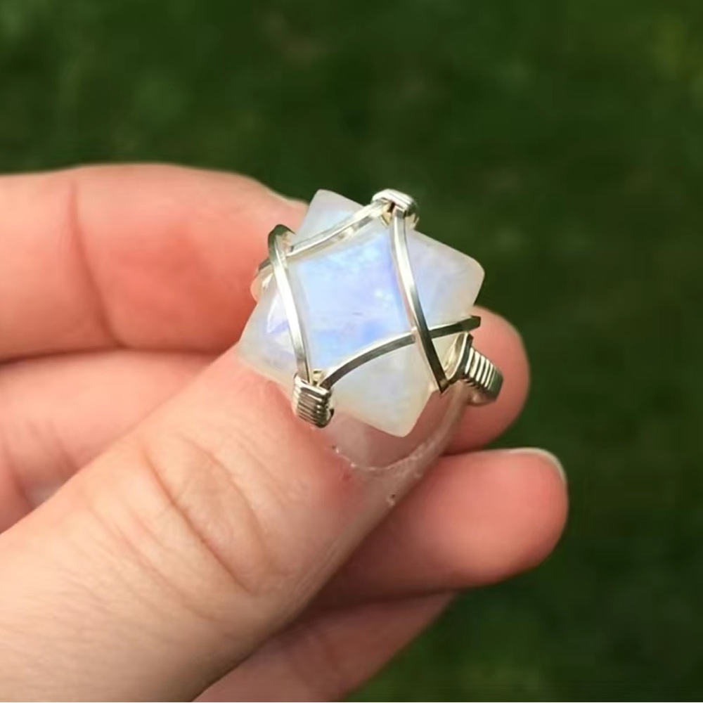 White Moonstone Ring - image 1